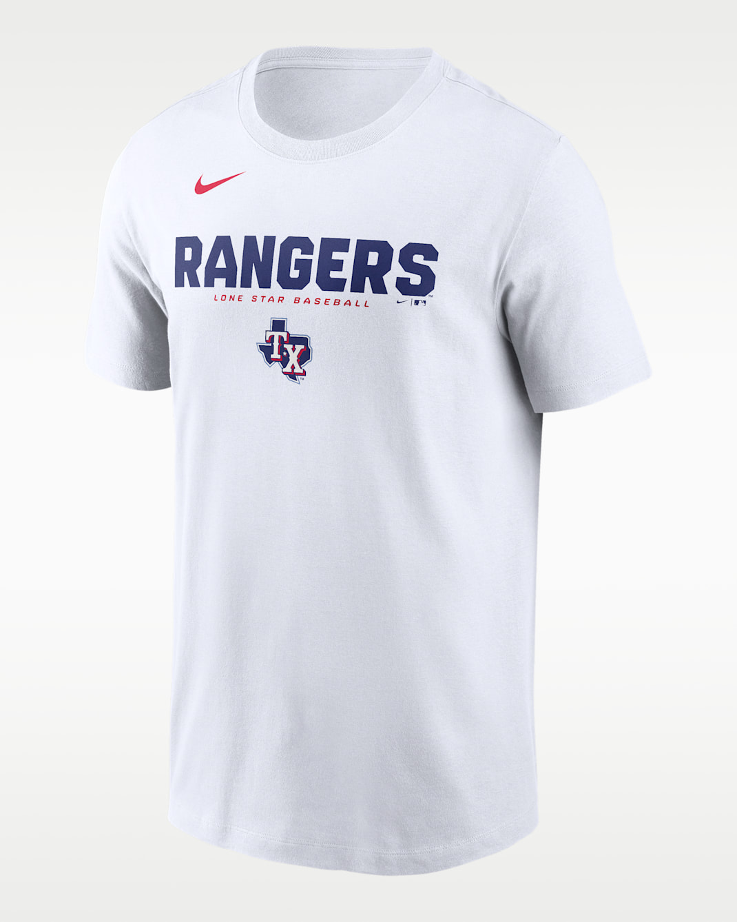 Texas Rangers Bold Team Name Men's Nike MLB T-Shirt - White