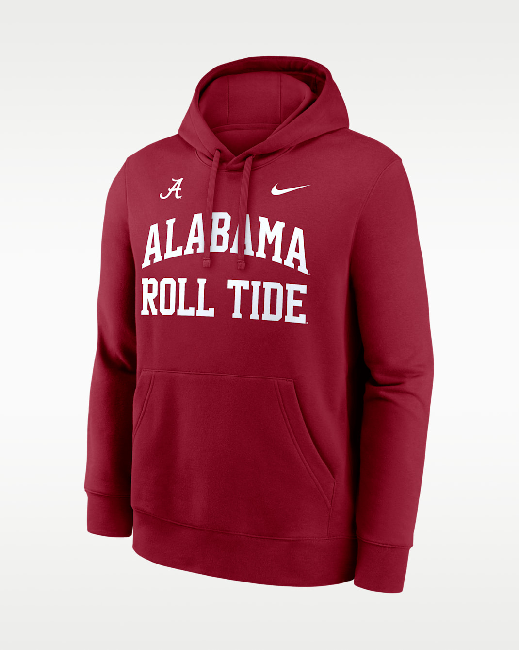 Sudadera con gorro sin cierre universitaria Nike para hombre Alabama Primetime Arched Club - Carmesí