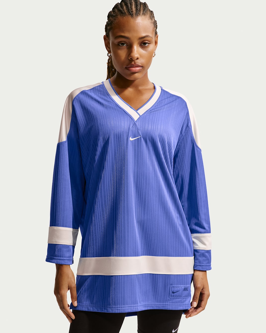Nike Sportswear Women's Oversized Jersey Tunic - Light Medium Blue/Chalk/Chalk
