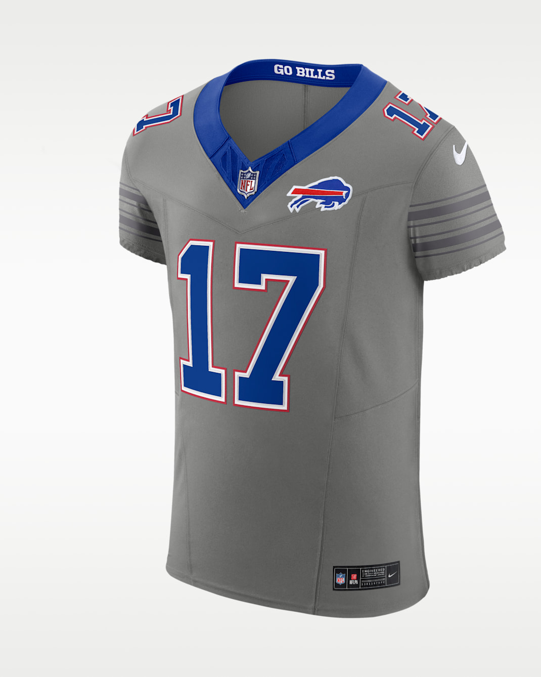 Josh Allen Buffalo Bills Men's Nike Dri-FIT NFL Elite Jersey - Grey