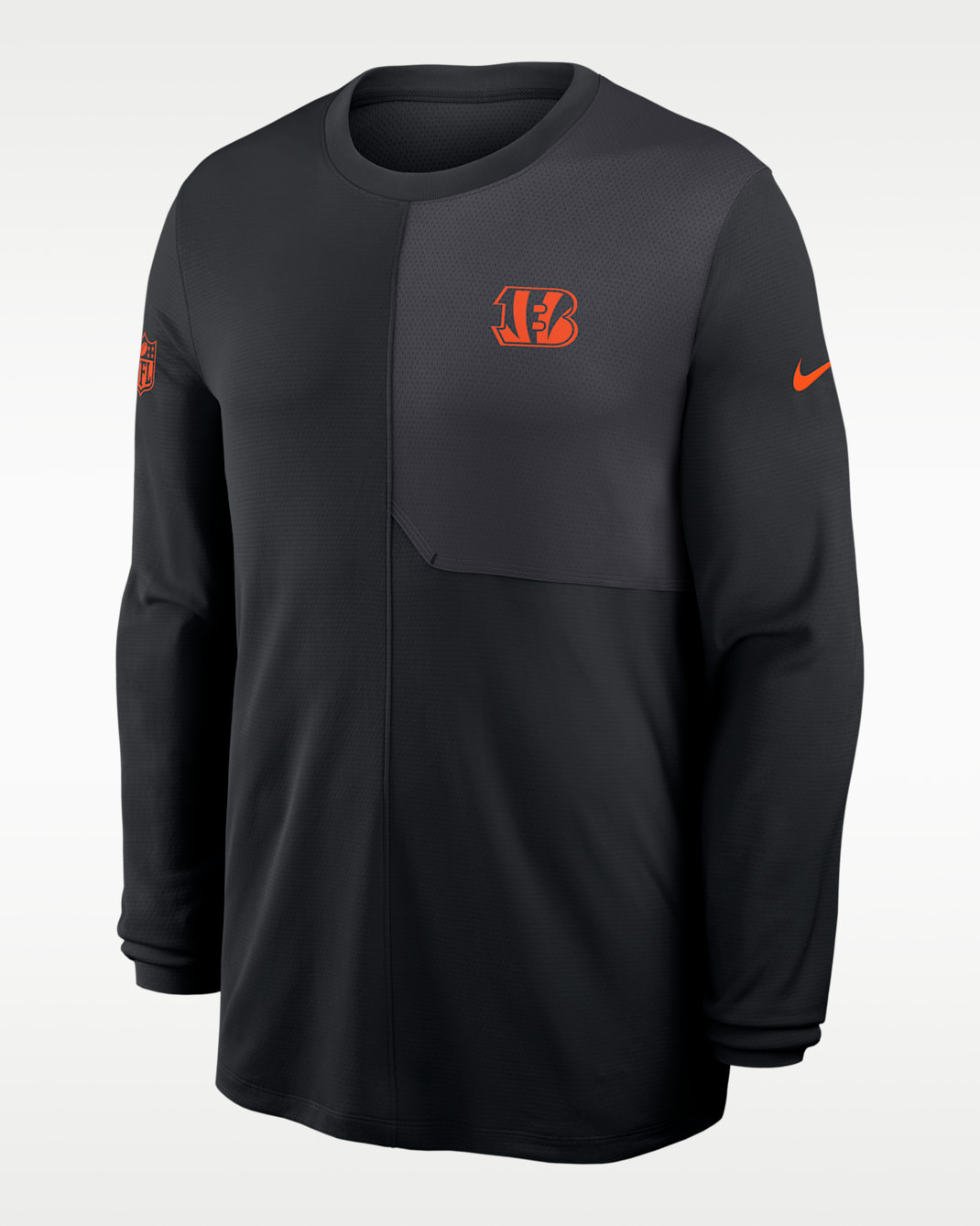Cincinnati Bengals Sideline Coach Men's Nike Dri-FIT NFL Long-Sleeve Top - Black