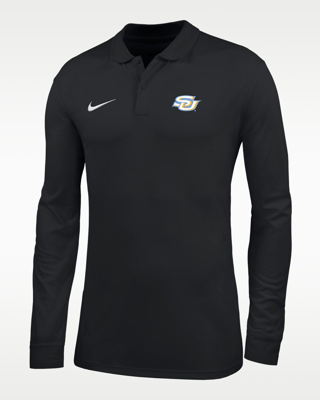 Nike College (Southern University and A&M) Men's Dri-FIT Long-Sleeve Polo - Black
