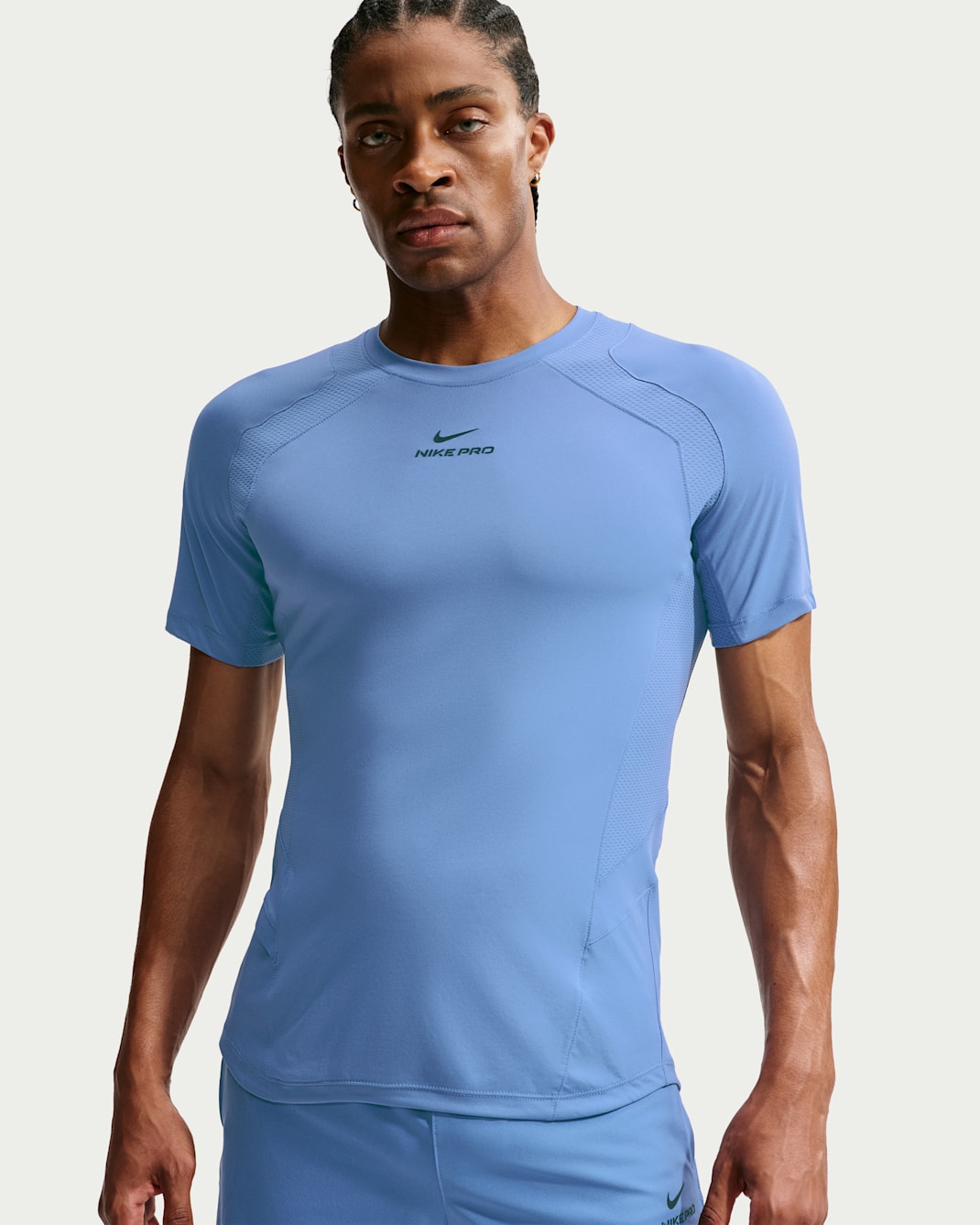 Nike Pro Training Camiseta de manga corta Dri-FIT ADV - Hombre - Indigo Storm/Indigo Storm/Negro