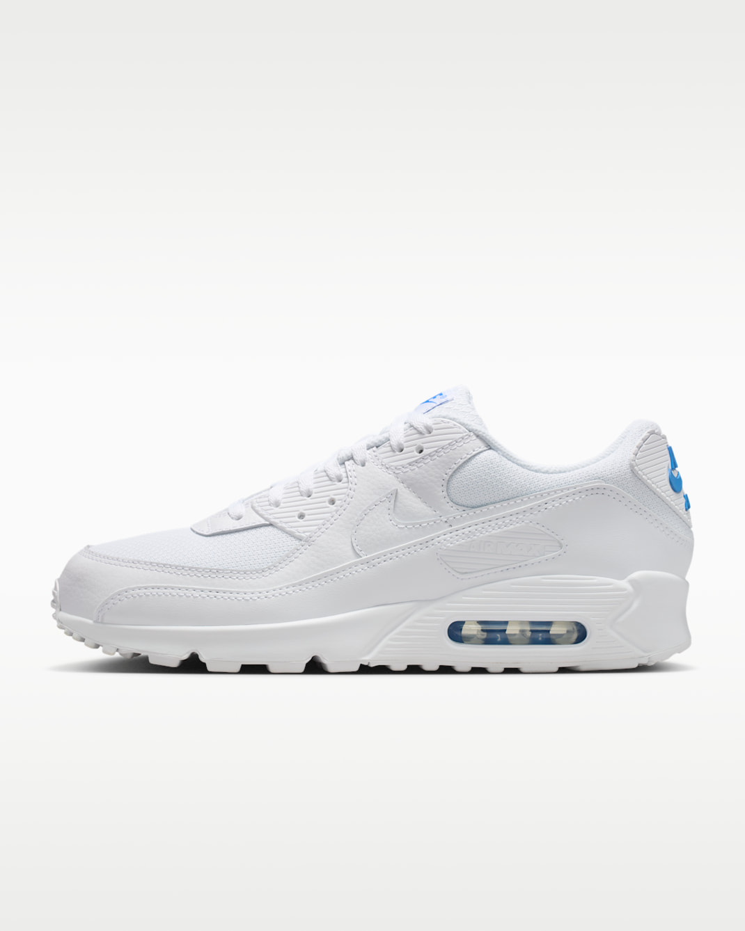 Nike Air Max 90 Men's Shoes - White/Blue Crystal/White