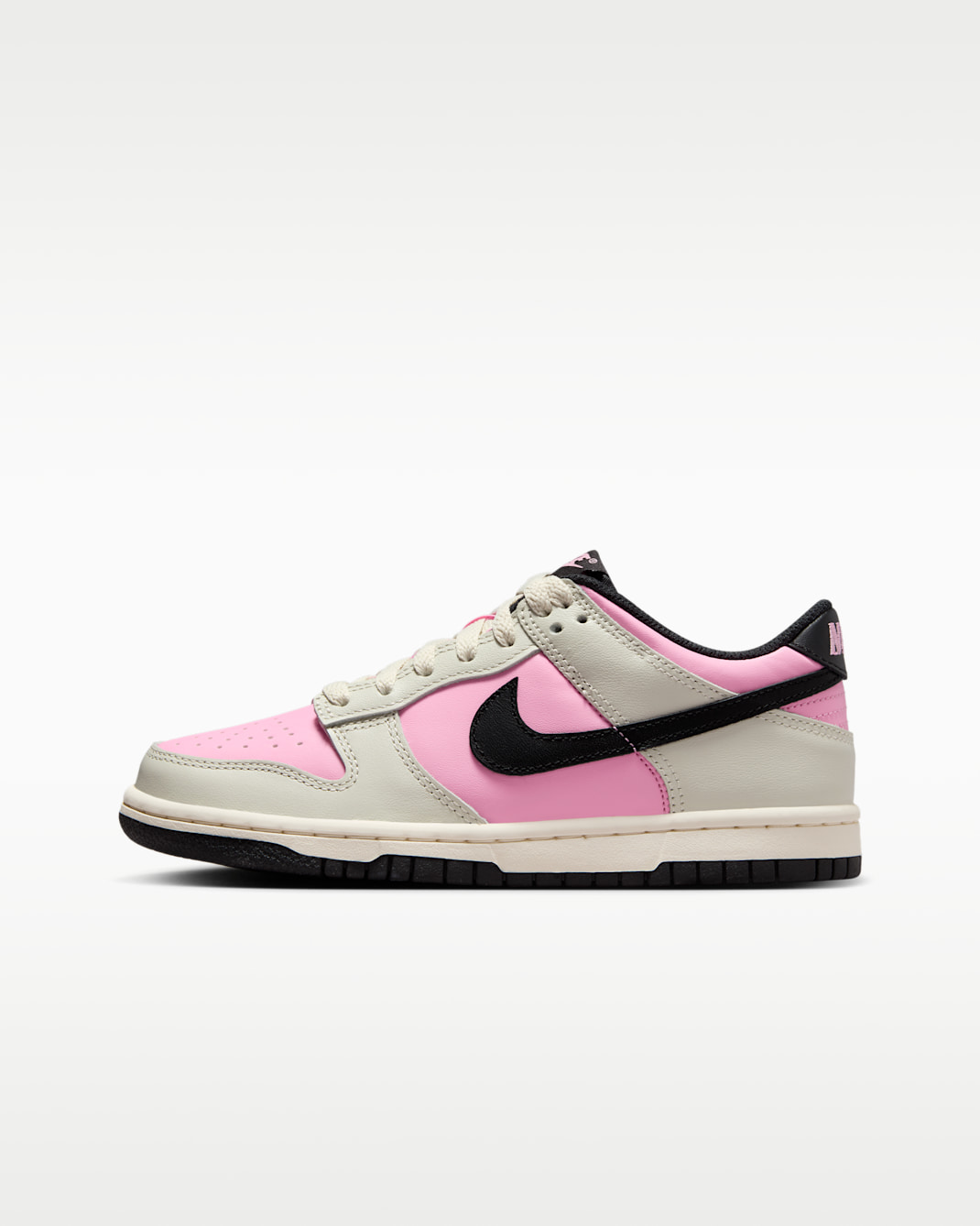Nike Dunk 低筒大童鞋款 - Pink Rise/Light Orewood Brown/Pale Ivory/黑色