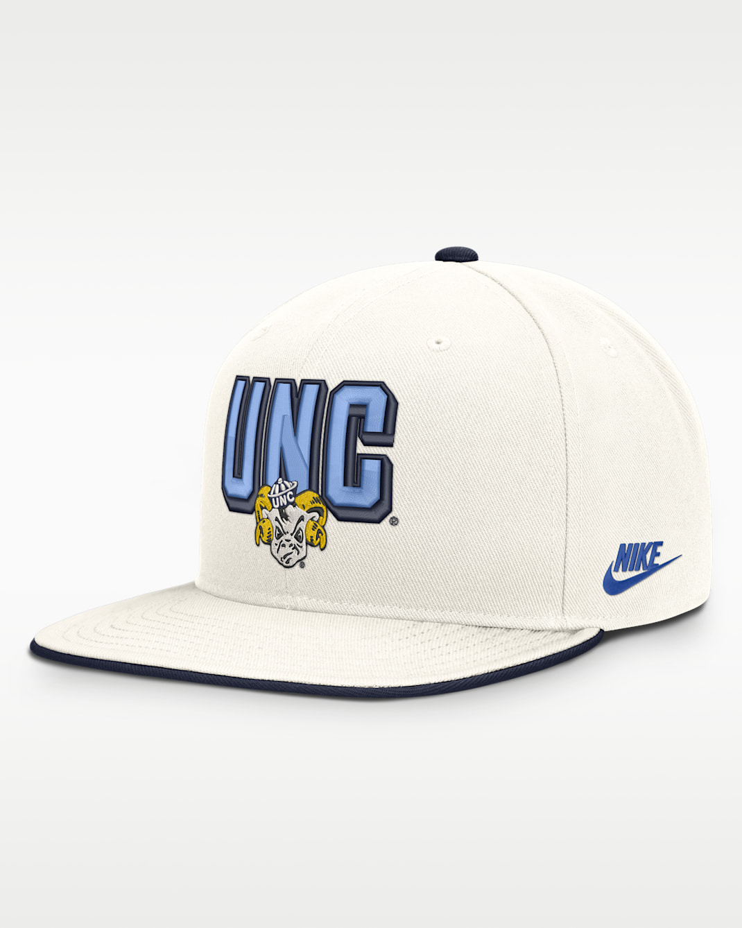 North Carolina Legacy Letter & Mascot Pro Men's Nike Dri-FIT College Adjustable Hat - White