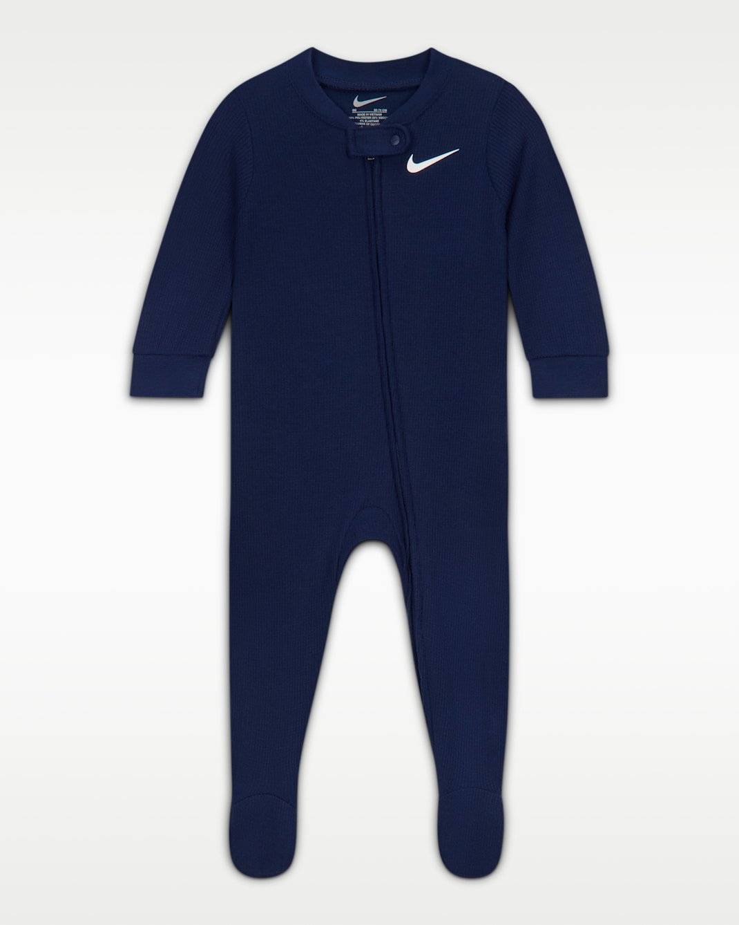 Nike Baby Viscose Waffle Knit Footed Coverall - Midnight Navy