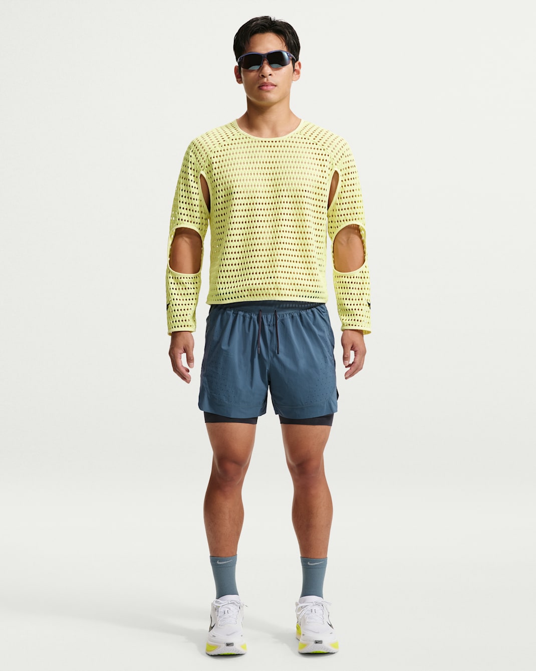 NikeLab | Running Men's 12.5cm (approx.) 2-in-1 Shorts - New Slate/Gridiron/White/New Slate