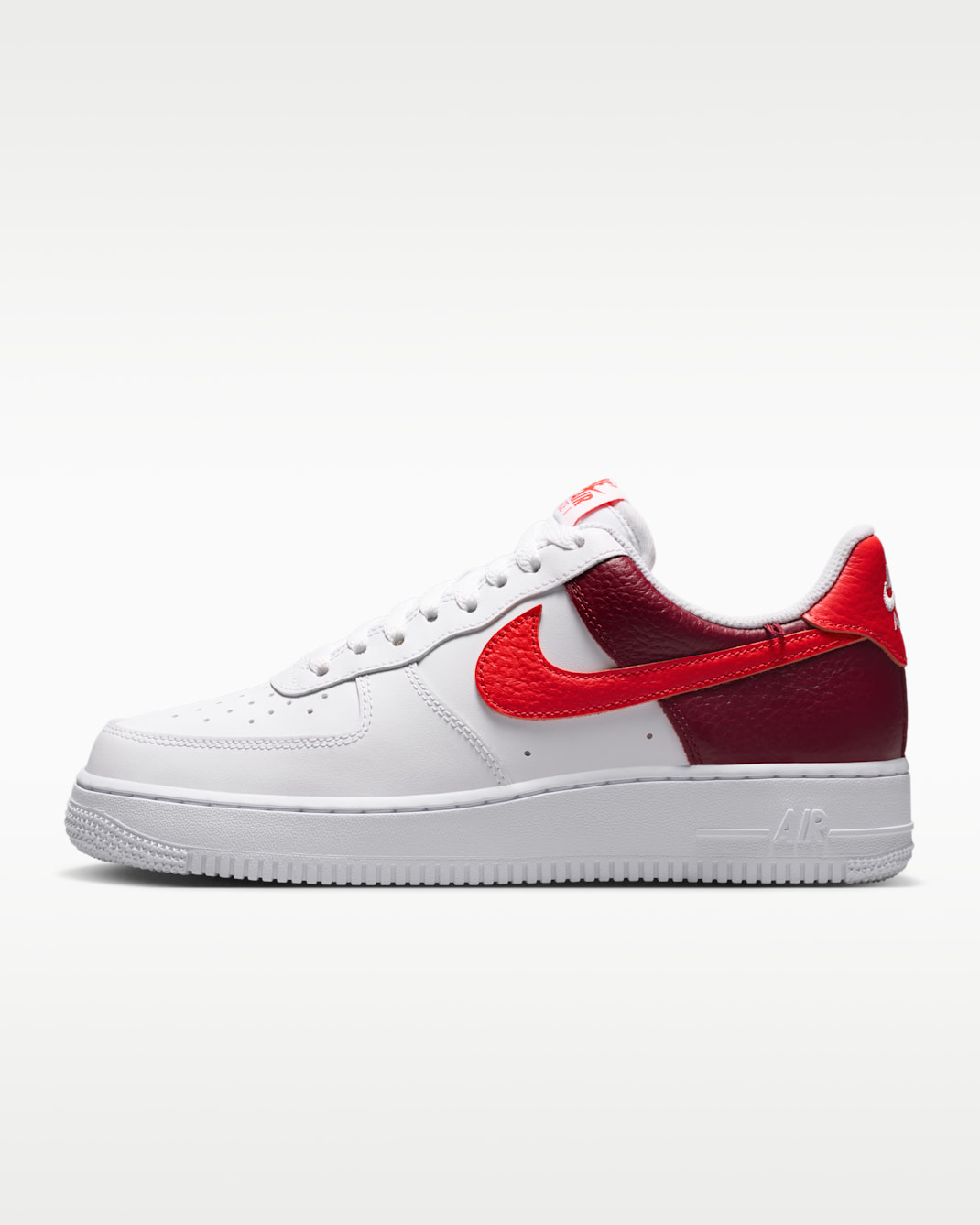 Nike Air Force 1 '07 Women's Shoes - White/Light Crimson/Metallic Gold/Team Red