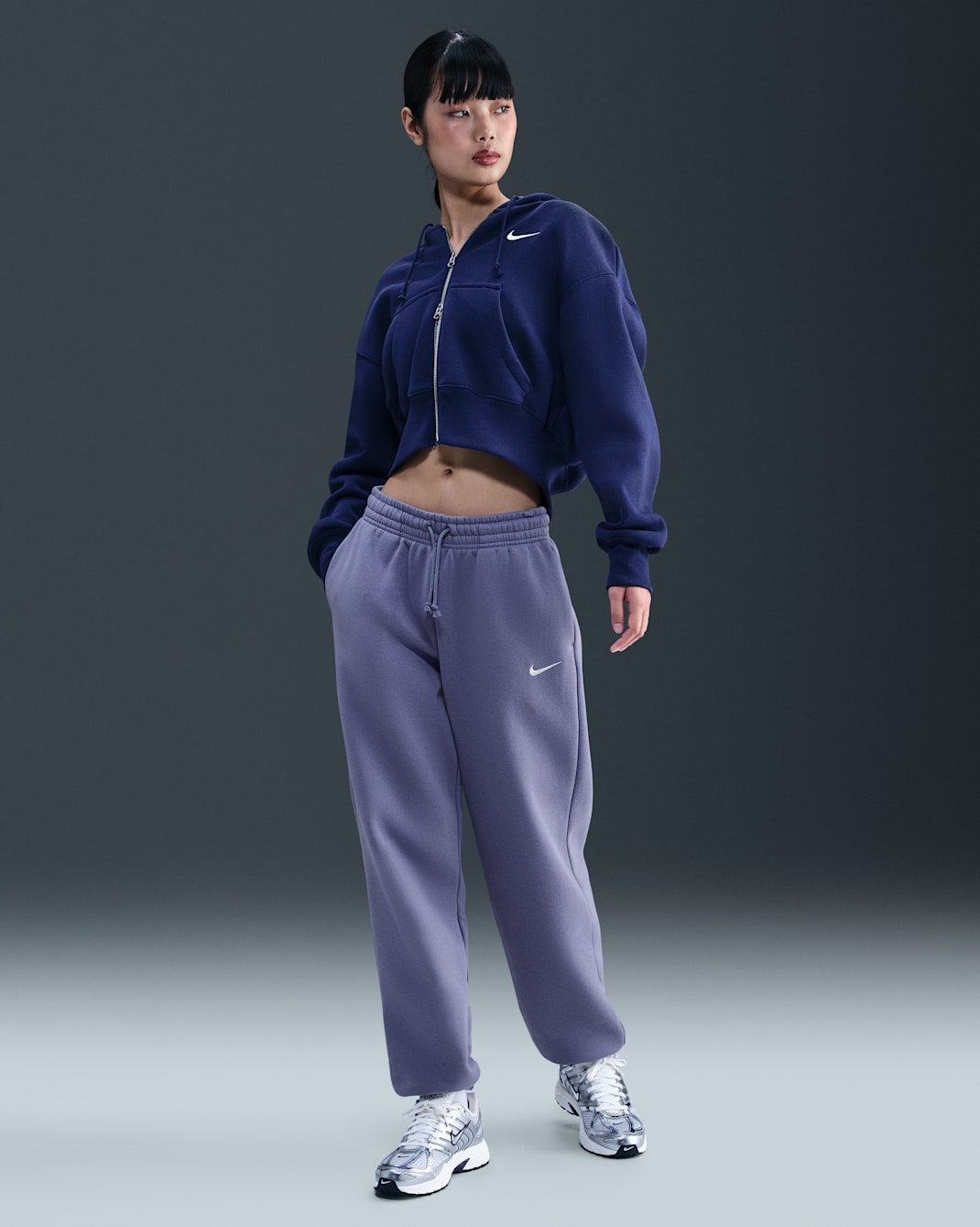 Nike Sportswear Phoenix Fleece Women's High-Waisted Oversized Sweatpants - World Indigo/Sail
