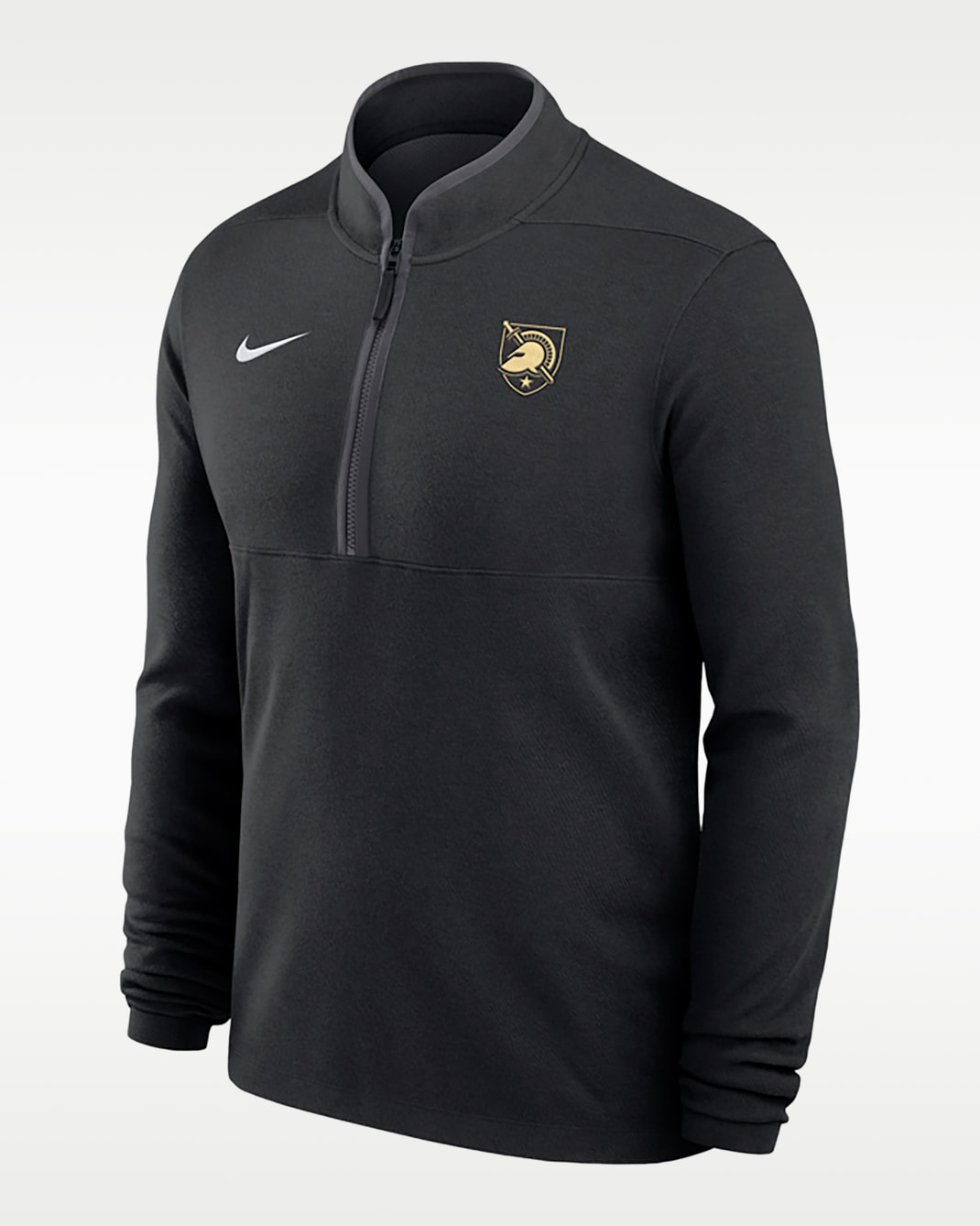 Playera de manga larga universitaria Nike Dri-FIT de medio cierre para hombre Army Coaches Basketball Victory - Negro
