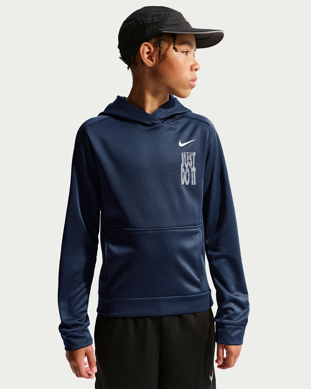 Nike Trophy Big Kids' (Boys') Therma-FIT Fleece Pullover Hoodie - Midnight Navy