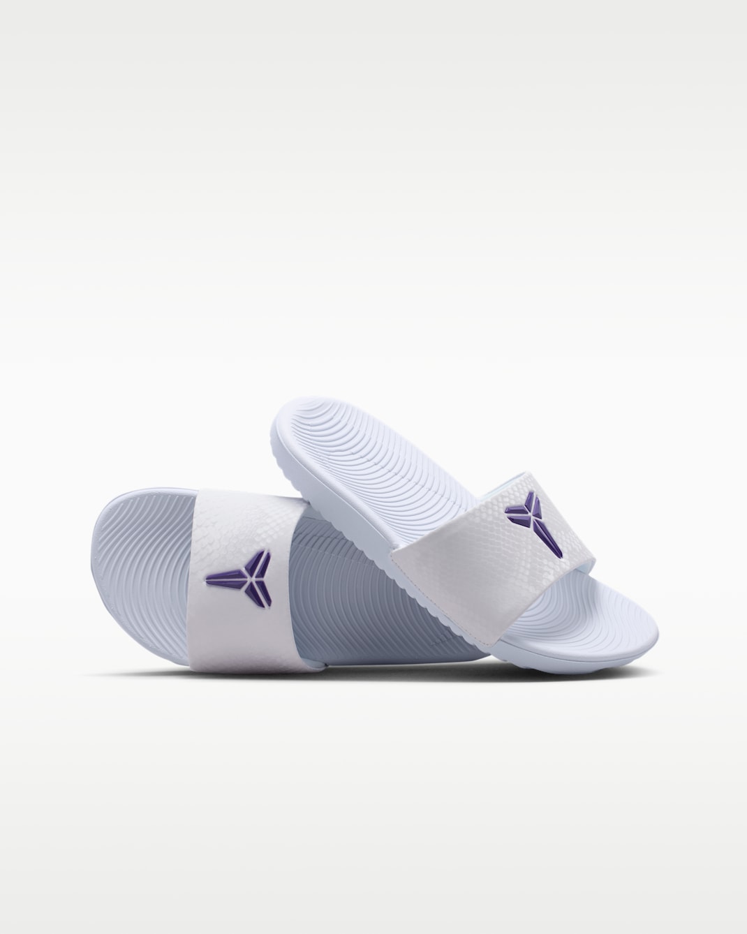 Kobe Kawa Younger/Older Kids' Slides - White/Court Purple