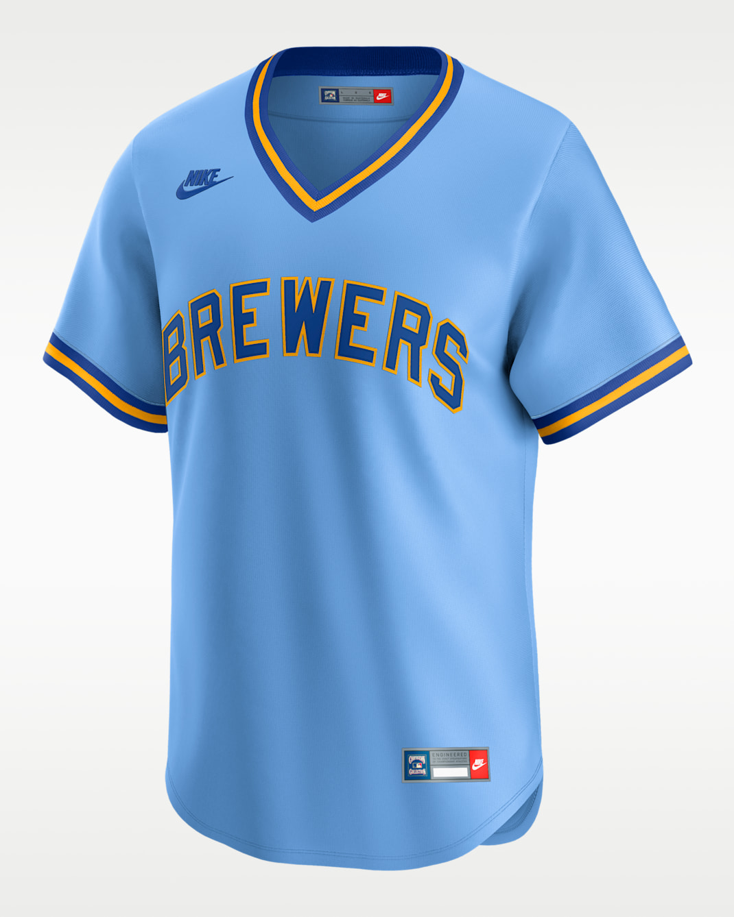 Jersey Nike Dri-FIT de la MLB Limited para hombre de Milwaukee Brewers Cooperstown - Azul claro