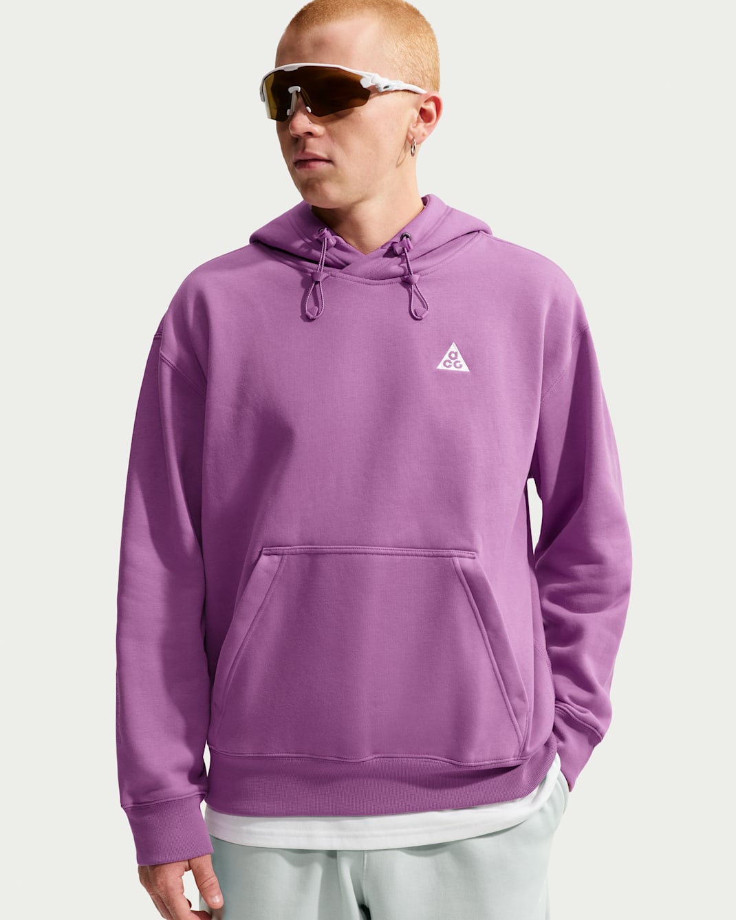 Felpa pullover con cappuccio Nike ACG "Tuff Fleece" - Monarch Purple/Summit White