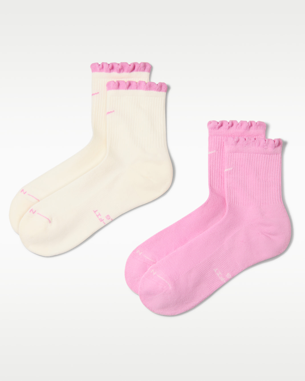 Nike Everyday Elevated Scallop Micro-Crew Socks (2 Pairs) - Multi-Color