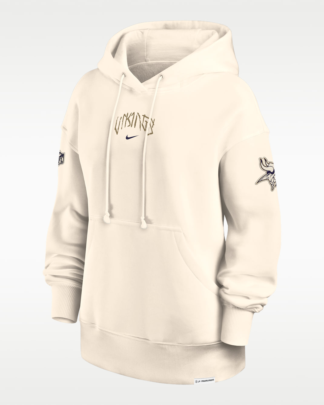 Minnesota Vikings Rivalries Collection Phoenix Women's Nike NFL Oversized Pullover Hoodie - Pale Ivory
