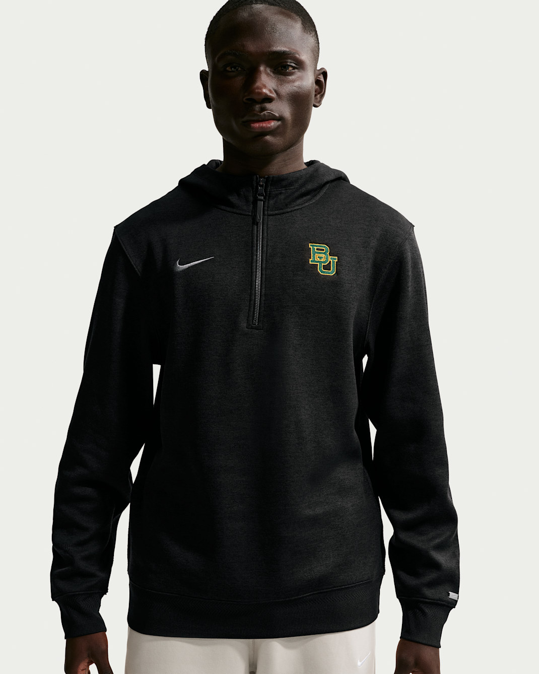 Baylor Bears Nike NCAA Men's Basketball Coaches' Pullover Hoodie - Black