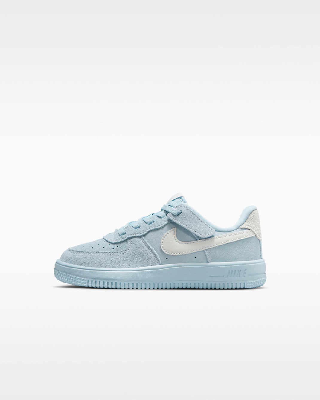 Nike Force 1 Low LV8 EasyOn Younger Kids' Shoes - Light Armoury Blue/Pure Platinum