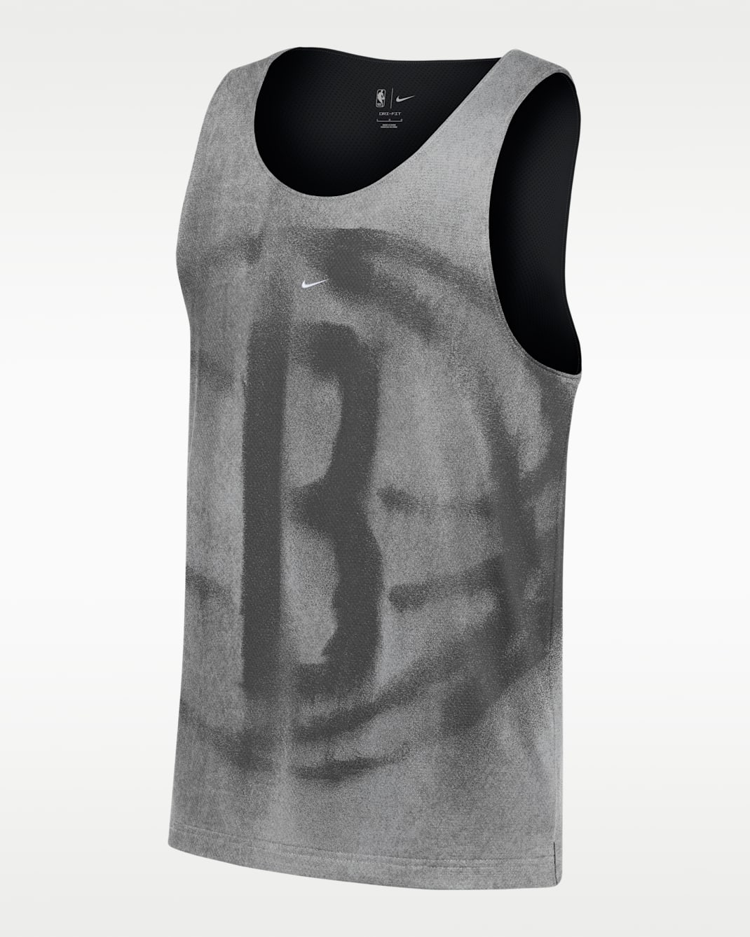 Jersey de básquetbol para hombre Brooklyn Nets Standard Issue - Plata liso/Negro