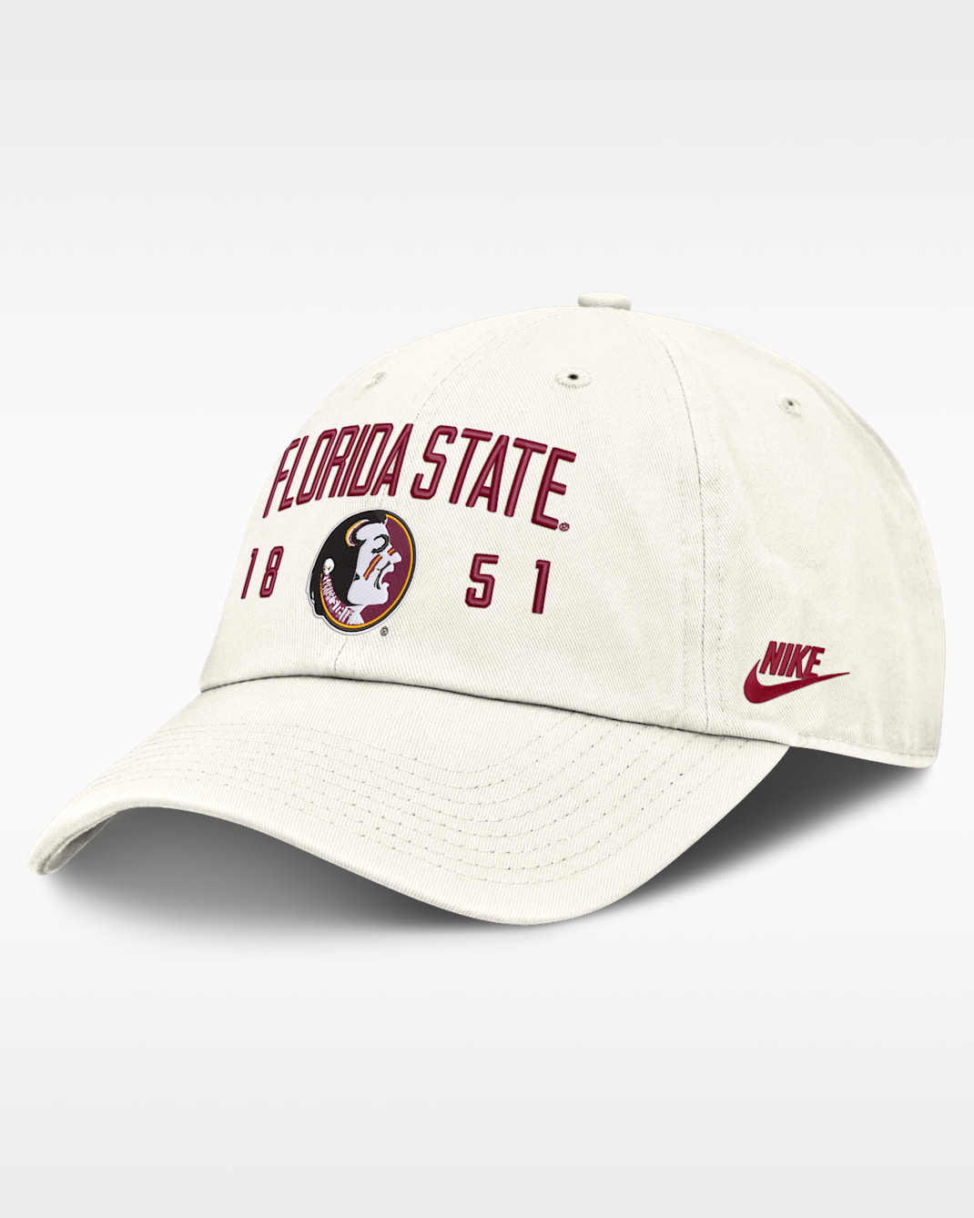 Florida State Natural Club Men's Nike College Adjustable Hat - White