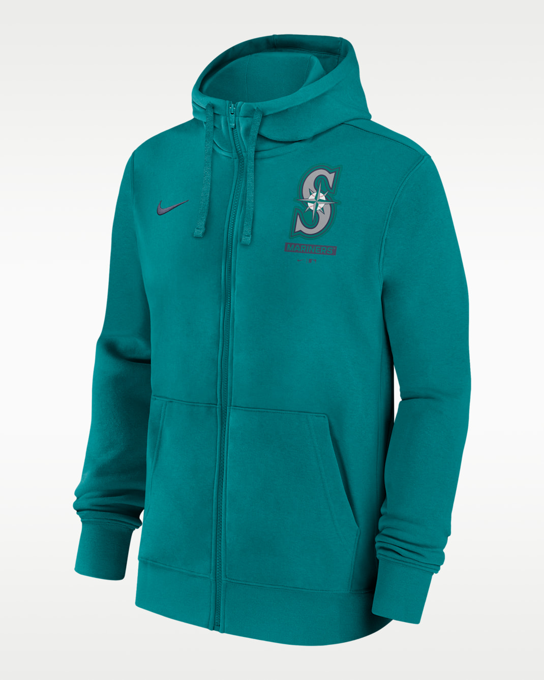 Seattle Mariners Lockup Men's Nike MLB Full-Zip Hoodie - Teal