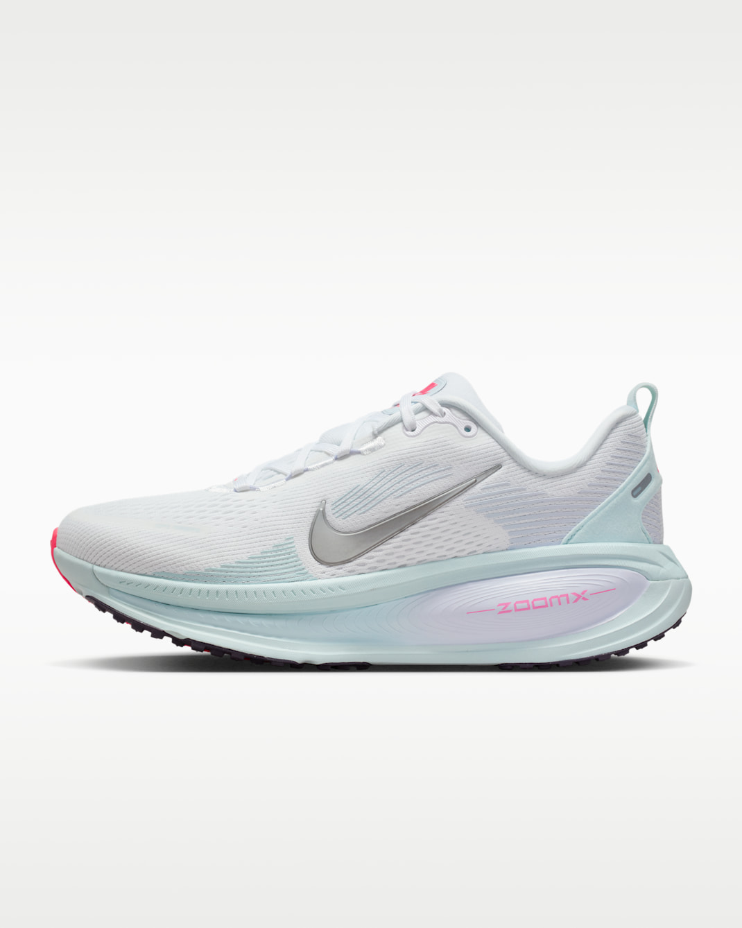 Nike Vomero 18 Women's Road Running Shoes - White/Glacier Blue/Palest Purple/Metallic Silver