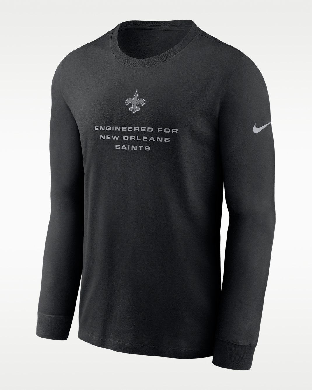 New Orleans Saints Team Issue Men's Nike Dri-FIT NFL Long-Sleeve T-Shirt - Black