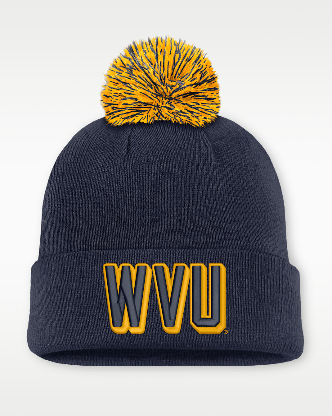 West Virginia Peak Men's Nike College Cuffed Beanie - Navy