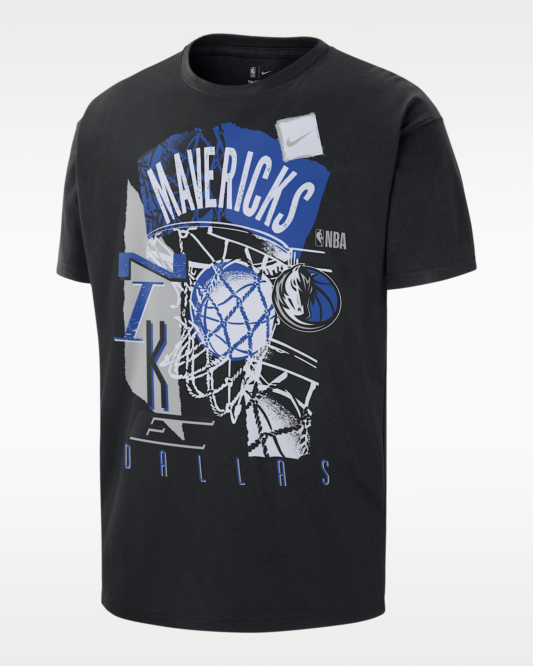 Dallas Mavericks Courtside Men's Nike NBA Vintage T-Shirt - Black