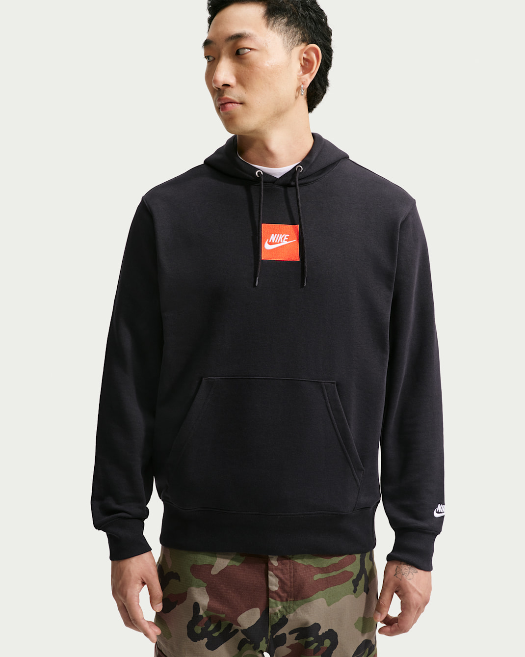 Nike Sportswear Club Men's French Terry Hoodie - Black/Black/White