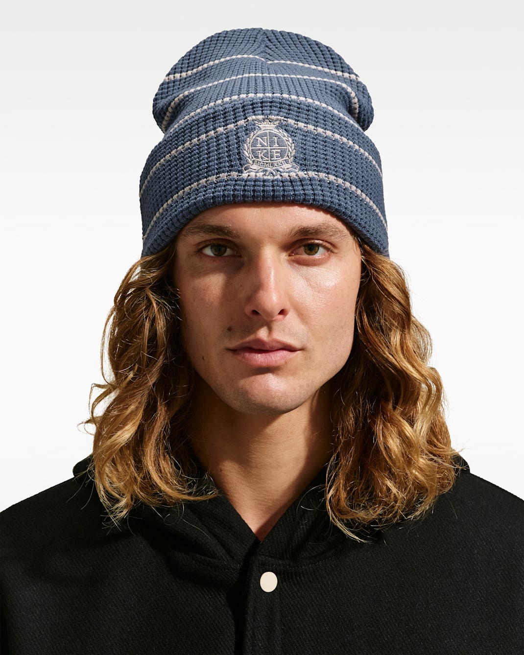 Gorro Club con dobladillo alto Nike Peak - Azul difuso/Gris partícula/Gris partícula