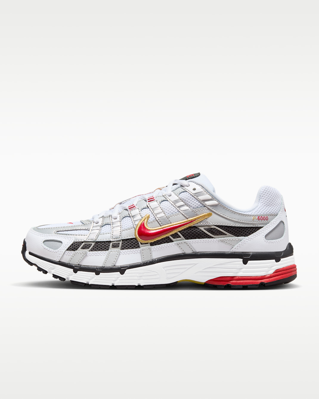 รองเท้า Nike P-6000 - ขาว/Metallic Platinum/Varsity Red