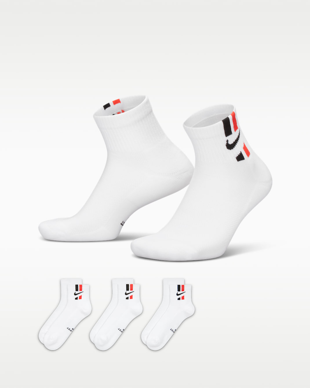 Nike Everyday Elevated Ankle Socks (3 Pairs) - Multi-Colour