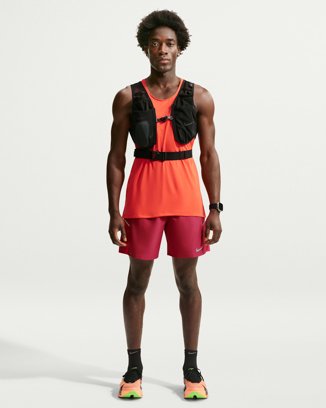 Nike Miler Men's Dri-FIT 18cm (approx.) Unlined Running Shorts - Tough Red/Sport Red