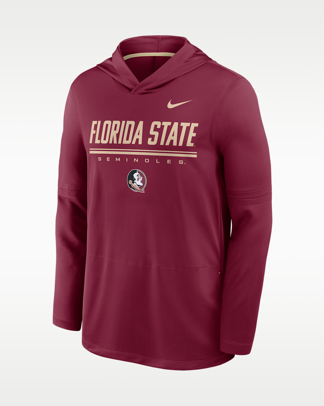 Florida State Sideline Men's Nike Dri-FIT College Long-Sleeve Hooded Top - Team Maroon/Team Gold