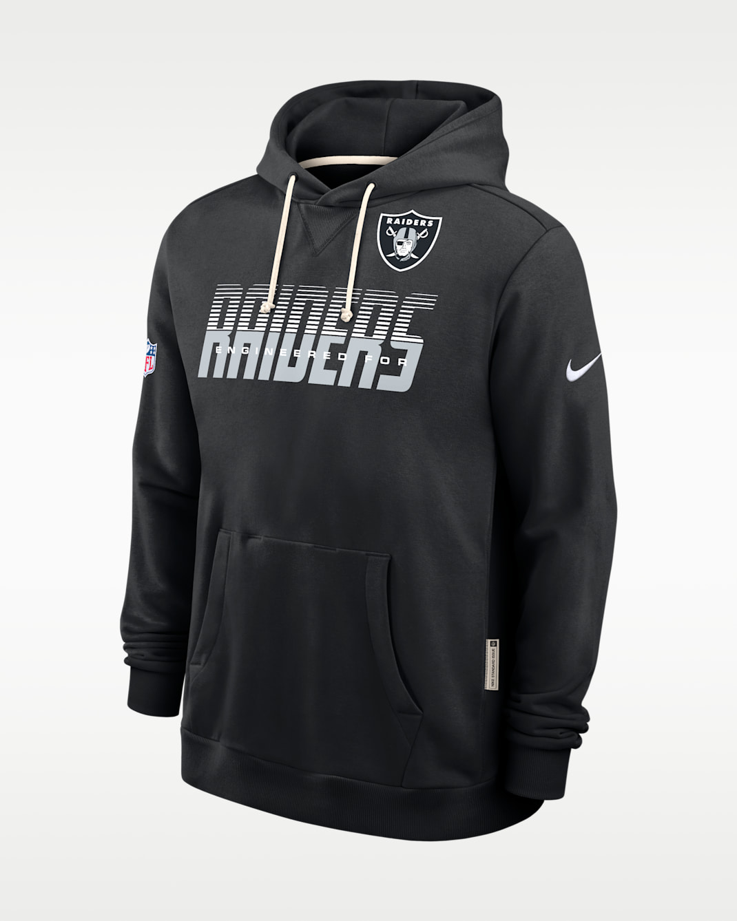 Las Vegas Raiders Sideline Standard Issue Men's Nike Dri-FIT NFL Pullover Hoodie - Black