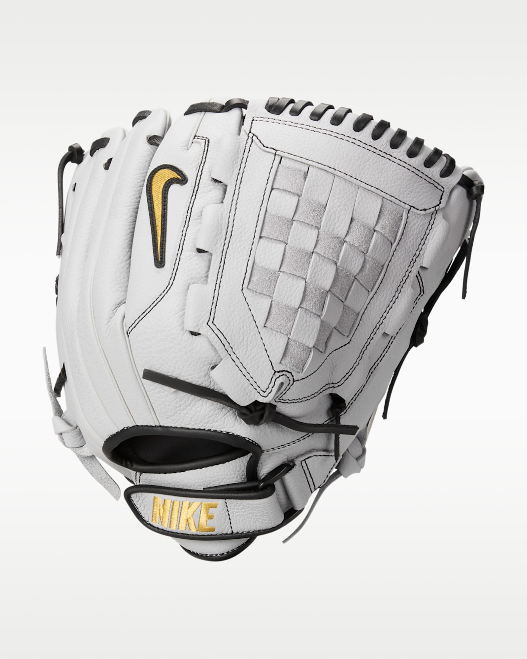 Nike Hyperdiamond Edge Softball Fielding Glove - Wolf Grey/Black/Metallic Gold