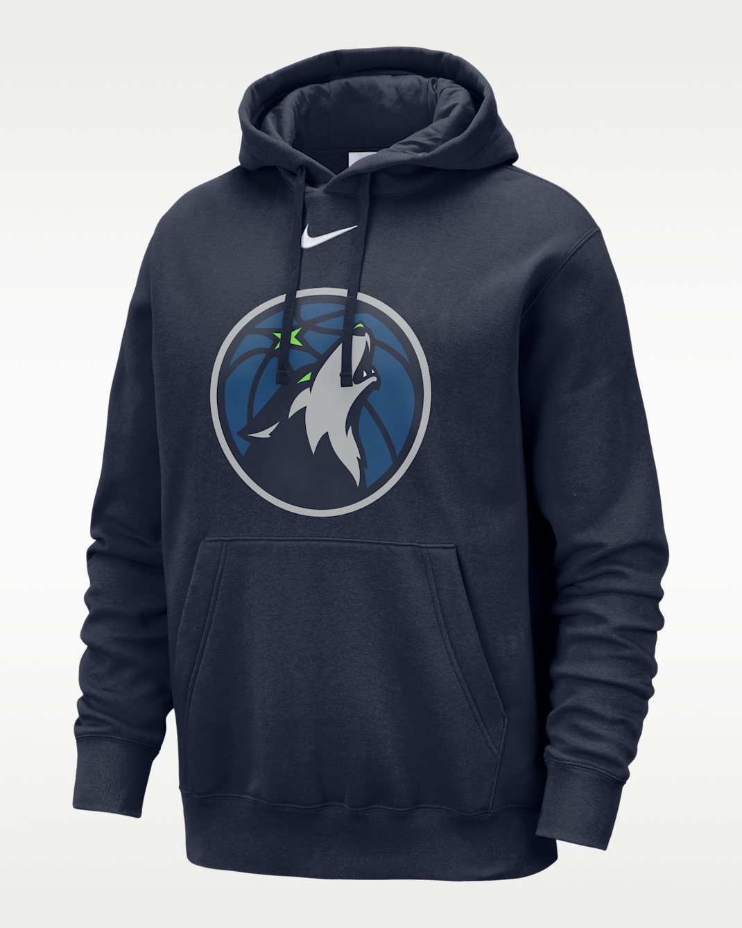 Sudadera con gorro sin cierre Nike de la NBA para hombre Minnesota Timberwolves Club - Azul marino universitario/Blanco