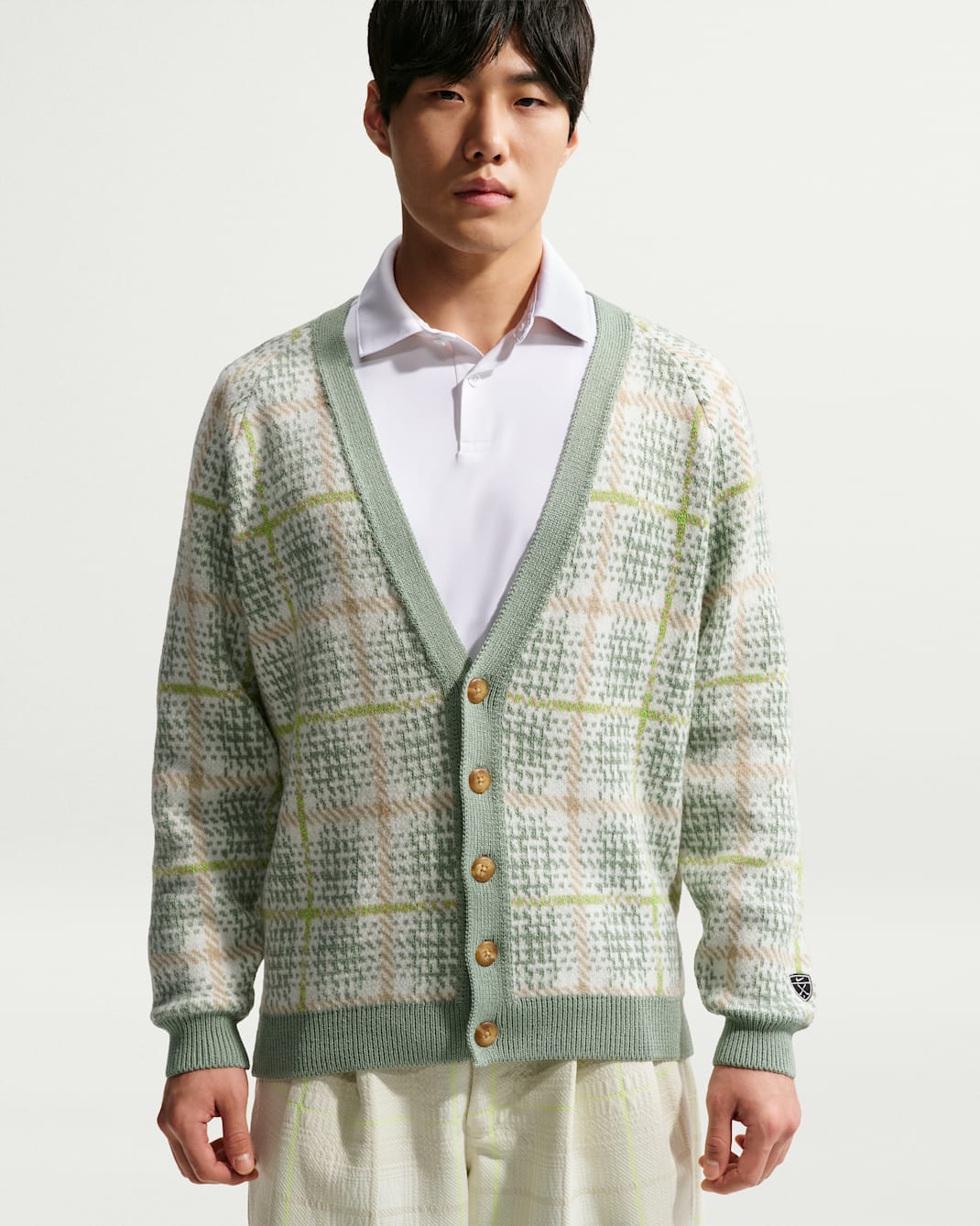 나이키 타탄 남성 루즈 핏 골프 가디건 - 스팀