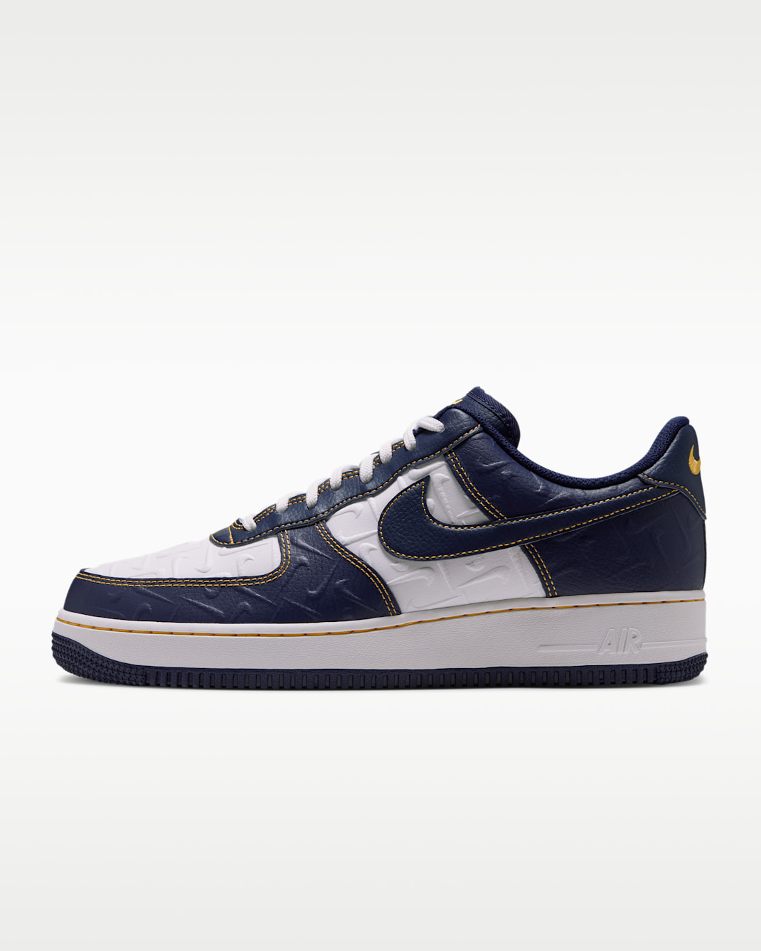 Nike Air Force 1 '07 Schuh (Herren) - Summit White/Yellow Ochre/Midnight Navy