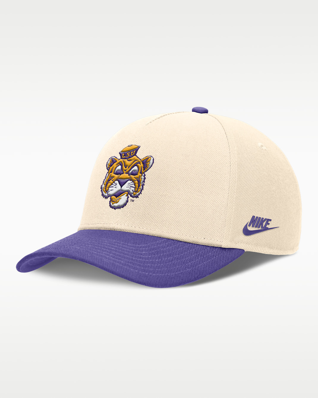 LSU Primetime Rise Academic Men's Nike Dri-FIT College Adjustable Hat - Natural