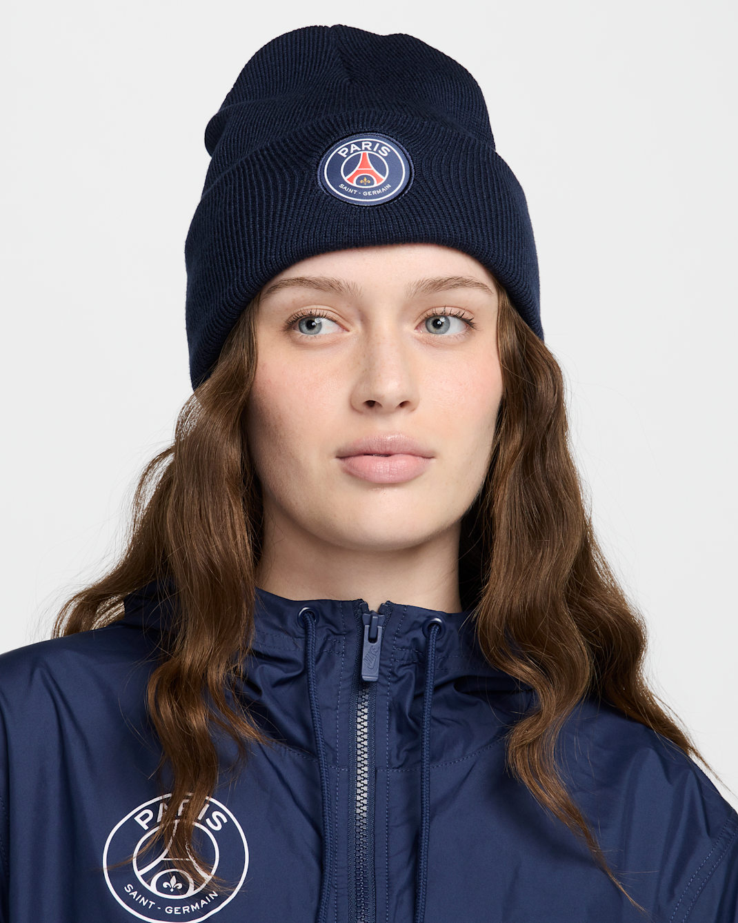 Paris Saint-Germain Peak Beanie - Obsidian/White