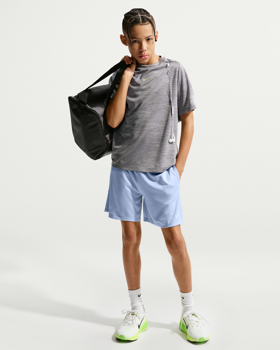 Nike Multi Older Kids' (Boys') Dri-FIT Shorts - Hydrogen Blue/Royal Pulse/Heather/White