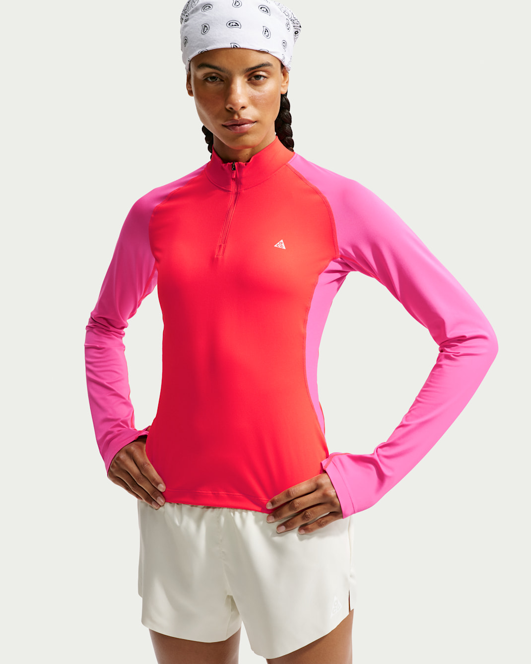 ACG "Wildsee" Women's Dri-FIT 1/4-Zip Long-Sleeve Hiking Top - Light Crimson/Desert Pink/Summit White