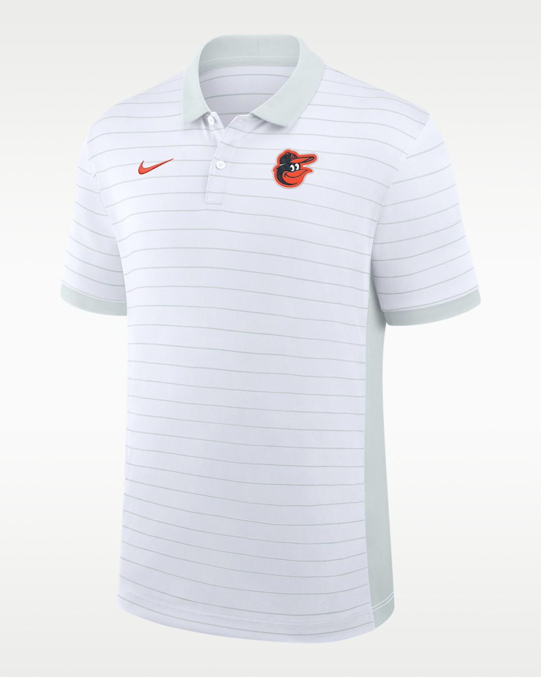 Baltimore Orioles Authentic Collection Striped Victory Men's Nike Dri-FIT MLB Polo - White