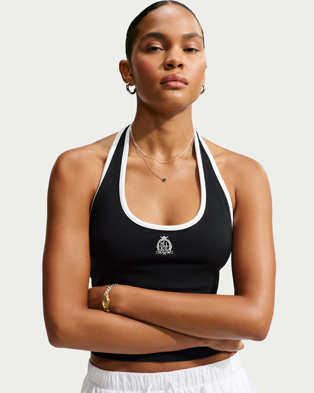 Nike Sportswear Women's Tight Halter Top - Black/White/White