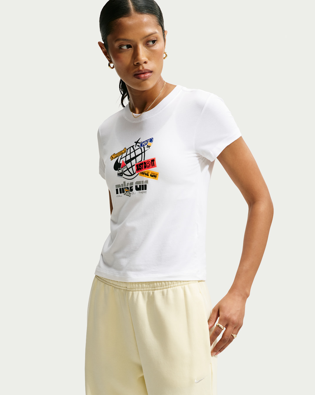 Nike Sportswear Chill Knit Women's Slim Mod-Cropped T-Shirt - White