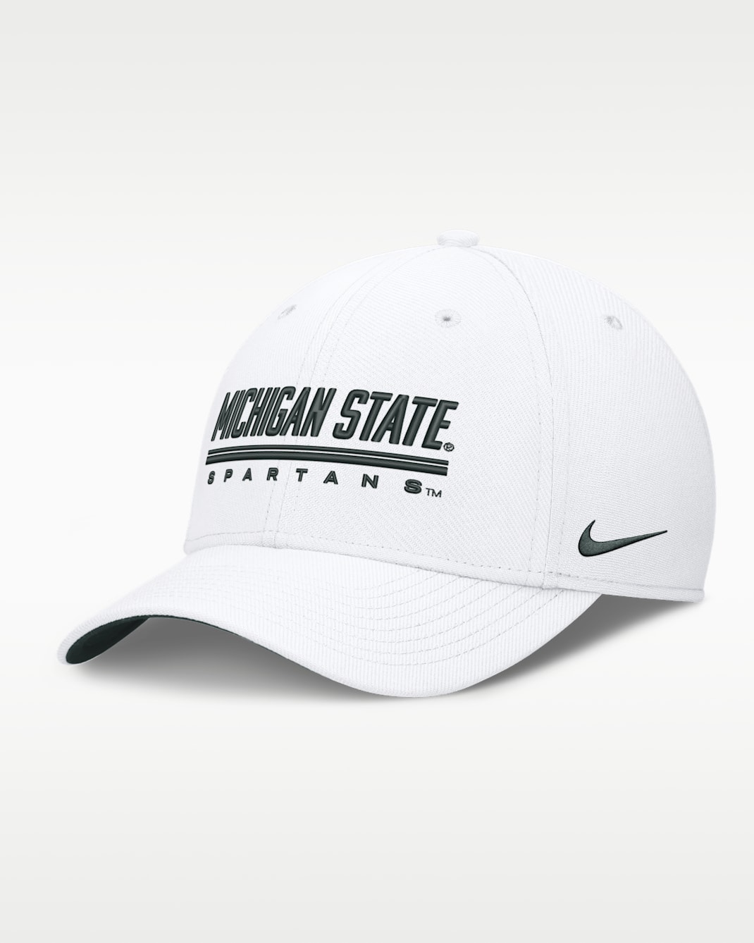 Michigan State Sideline Rise Men's Nike Dri-FIT College Hat - White/Pro Green