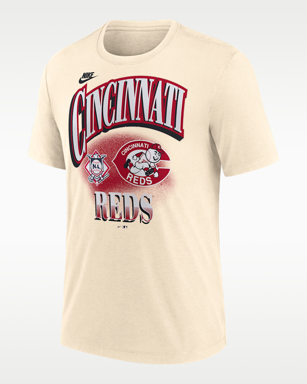 Cincinnati Reds Vintage Men's Nike MLB T-Shirt - Natural